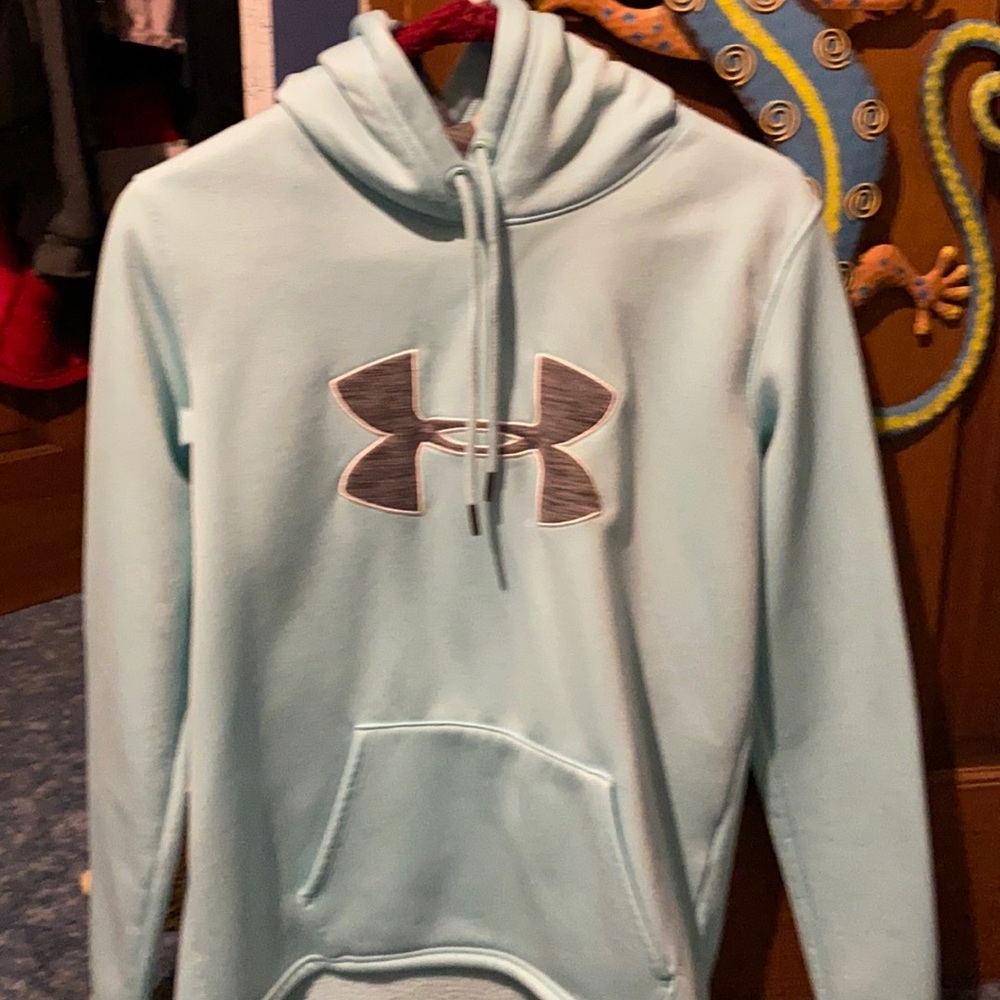 Light blue under armour hoodie
